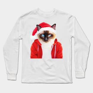 Santa Cat Long Sleeve T-Shirt